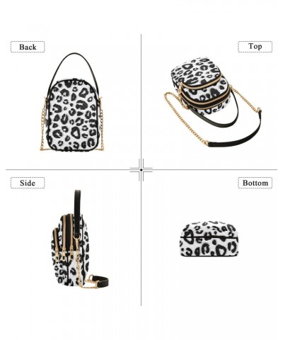 Leopard Crossbody Bags for Women Hand Bag Small Sling Shoulder Travel Bag Mini Purse with Zip $11.54 Crossbody Bags