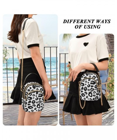 Leopard Crossbody Bags for Women Hand Bag Small Sling Shoulder Travel Bag Mini Purse with Zip $11.54 Crossbody Bags