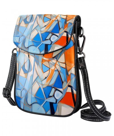 Faux Leather Crossbody Bag for Women, Messenger Bag, Shoulder Bag, abstract art patterns $15.27 Crossbody Bags