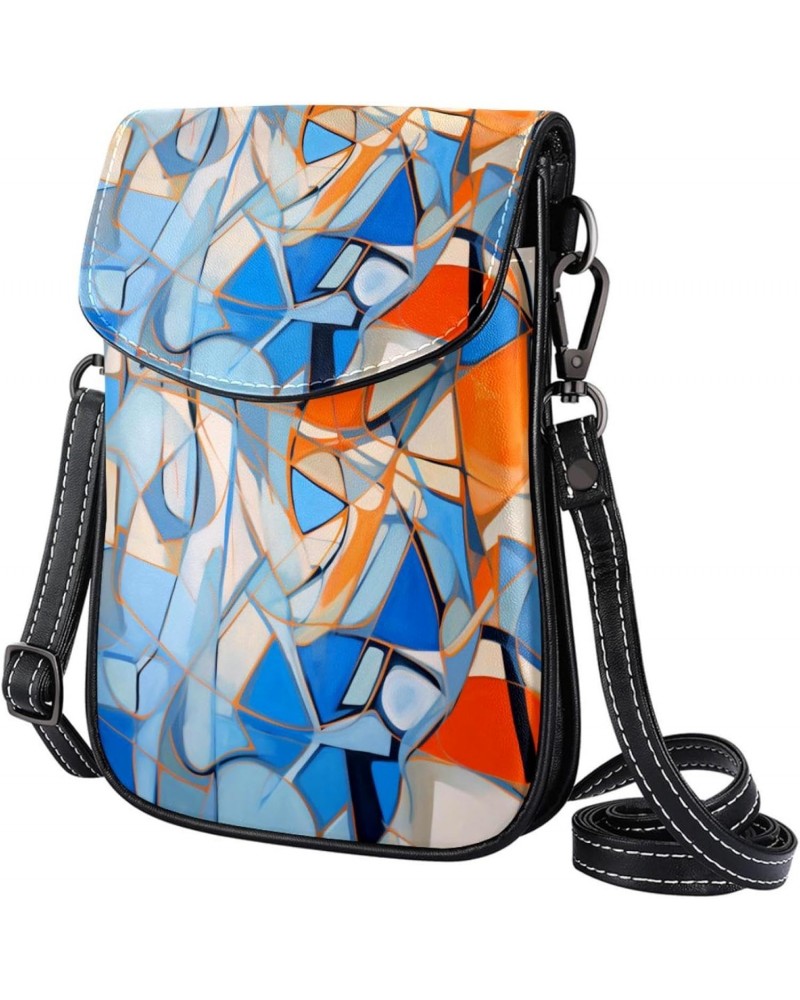 Faux Leather Crossbody Bag for Women, Messenger Bag, Shoulder Bag, abstract art patterns $15.27 Crossbody Bags