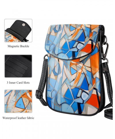 Faux Leather Crossbody Bag for Women, Messenger Bag, Shoulder Bag, abstract art patterns $15.27 Crossbody Bags