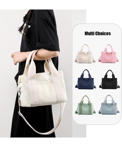 Canvas Tote Bag Handbag for Women, Shoulder Bag with Zipper Compartments Multi Pockets for Everything M-beige $8.61 Totes