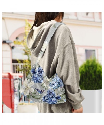 Floral Flower Furry Tote Bag for Women Crossbody Bag Shoulder Purse Handbag Hobo Purse with Zipper for Daily Use $12.38 Totes