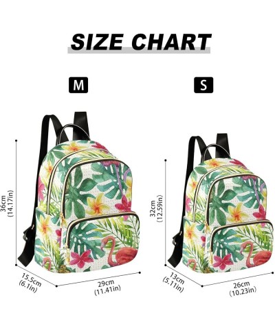 Tropical Watercolor Pineapple Flamingo Exotic Flowers Leaves Casual Fashion Polyester Travel Rucksack Shoulder Bag Color Smal...