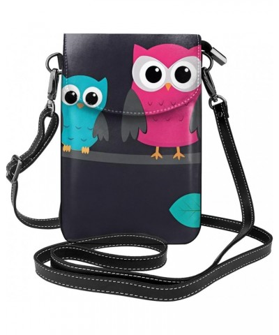 Women Small Cell Phone Purse Cute Owls Pattern Soft, Durable and Waterproof PU Leather Convenient for Daily use and Travel $1...