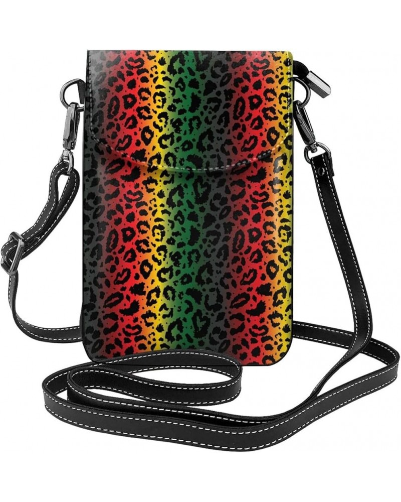 Small Crossbody Phone Bags for Women Leather Cell Phone Purse Lightweight Cell Phone Wallet Girls Neon Leopard Print3 $12.92 ...