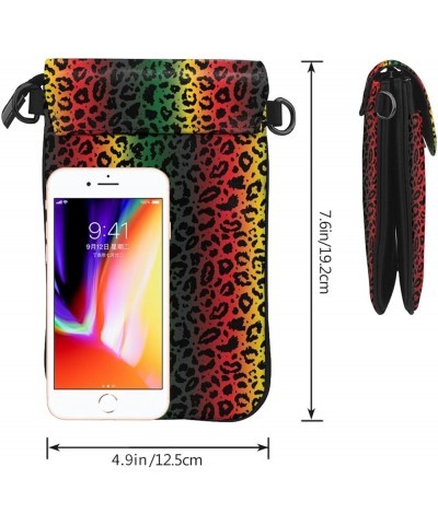 Small Crossbody Phone Bags for Women Leather Cell Phone Purse Lightweight Cell Phone Wallet Girls Neon Leopard Print3 $12.92 ...