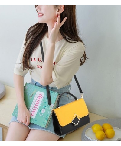 Women's Contrast Color Handbag Fashion Bag Crossbody Bag Top Ring Purse Adjustable Strap Patchwork Shoulder Bags Red $11.26 T...