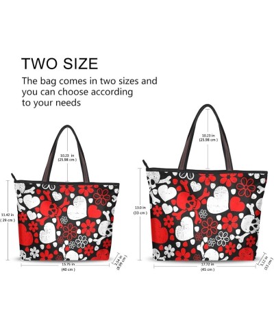 Pickleball Balls Women Fashion Handbags Wallet Tote Bag Shoulder Bag Tote Top Handle Red Skulls Flowers $9.20 Totes