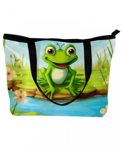 Handbags for Women, Zipper Tote Bag, Shoulder Bag, funny frog cartoon $12.95 Totes