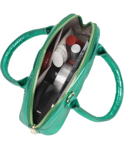 Women Patent Leather Handbag Zip Around Dome Shoulder Bag Mini Top Handle Satchel Tote Purse Green $18.64 Totes