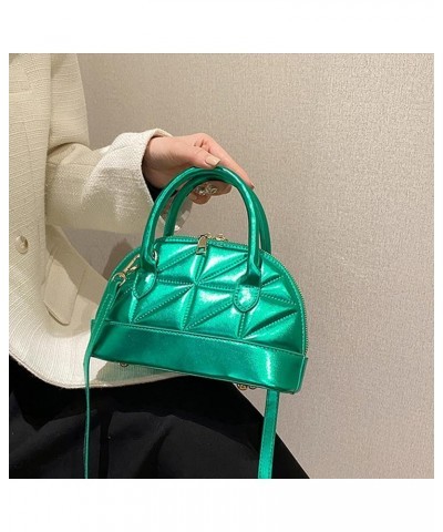 Women Patent Leather Handbag Zip Around Dome Shoulder Bag Mini Top Handle Satchel Tote Purse Green $18.64 Totes