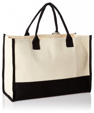 Classic Black and White Initial Canvas Tote Bags (R), 100% Cotton, 17" x 19" x 2 K $10.78 Totes