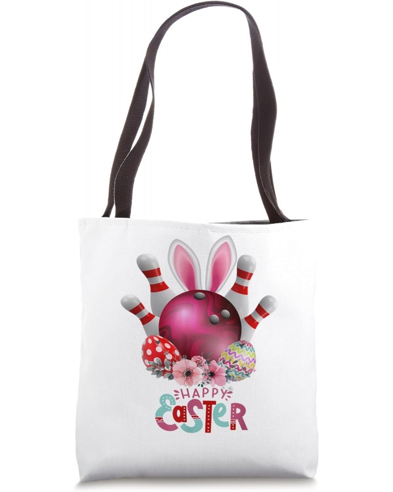 Bowling Easter Day Fun Bunny Eggs Costume for Boys and Men Tote Bag $11.22 Totes