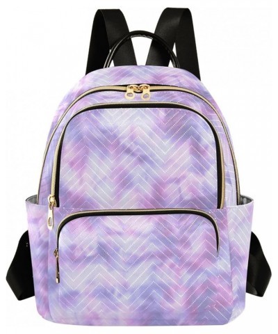 Women Backpack Batik Tie Dye Purple Pink Durable Travel Backpack Lightweight Handbag Lady Purse Roomy Double Zipper Weekend B...