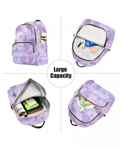 Women Backpack Batik Tie Dye Purple Pink Durable Travel Backpack Lightweight Handbag Lady Purse Roomy Double Zipper Weekend B...