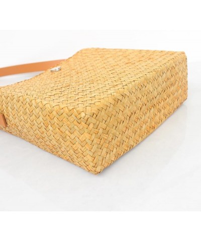 Women Small Handmade Straw Bag Hand Woven Summer Beach Bag Weave Tote Bag Casual Shoulder Bag Handbag Basket Yellow-c $8.40 T...