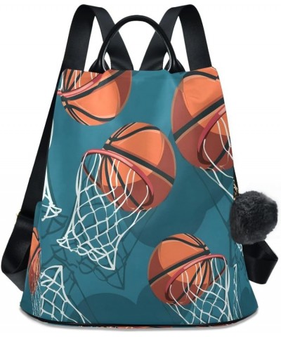 Basketball Play Women Purse Backpack Anti-Theft for Fashion Bag Travel Back Pack Rucksack Shoulder Bag $22.67 Backpacks