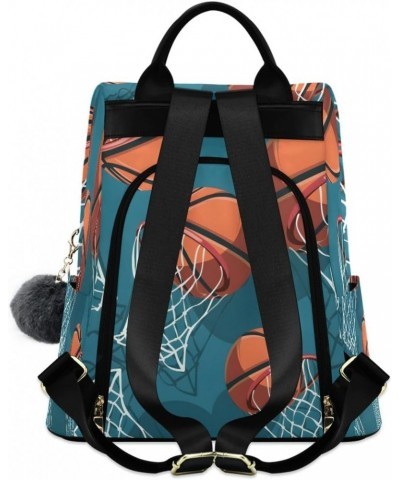 Basketball Play Women Purse Backpack Anti-Theft for Fashion Bag Travel Back Pack Rucksack Shoulder Bag $22.67 Backpacks