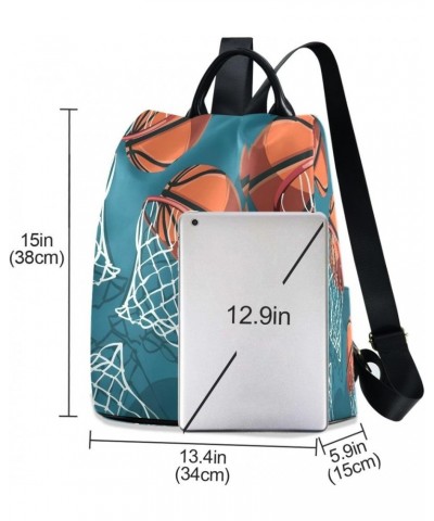 Basketball Play Women Purse Backpack Anti-Theft for Fashion Bag Travel Back Pack Rucksack Shoulder Bag $22.67 Backpacks