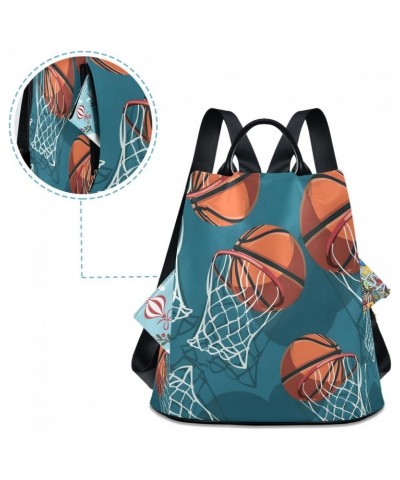 Basketball Play Women Purse Backpack Anti-Theft for Fashion Bag Travel Back Pack Rucksack Shoulder Bag $22.67 Backpacks