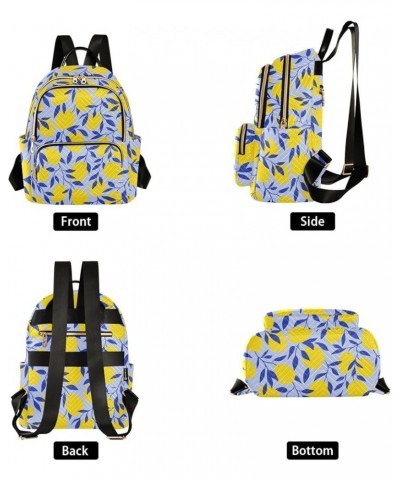 Lemons Backpack Purse for Women Fashion Small Mini Backpack Daypacks Purse with Zipper Weekend Bag,M Small $14.70 Backpacks