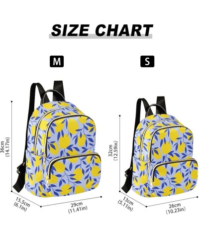 Lemons Backpack Purse for Women Fashion Small Mini Backpack Daypacks Purse with Zipper Weekend Bag,M Small $14.70 Backpacks