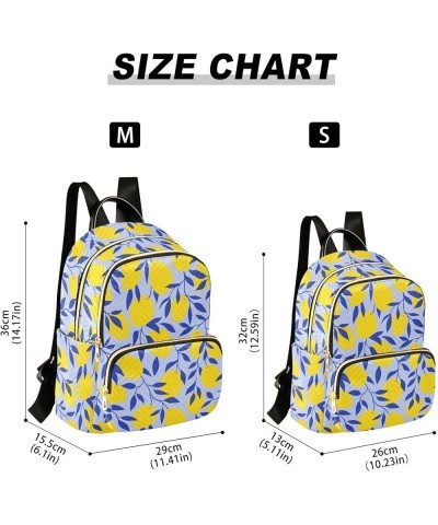 Lemons Backpack Purse for Women Fashion Small Mini Backpack Daypacks Purse with Zipper Weekend Bag,M Small $14.70 Backpacks