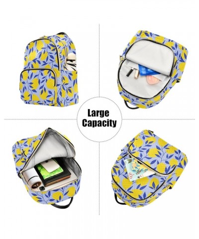 Lemons Backpack Purse for Women Fashion Small Mini Backpack Daypacks Purse with Zipper Weekend Bag,M Small $14.70 Backpacks