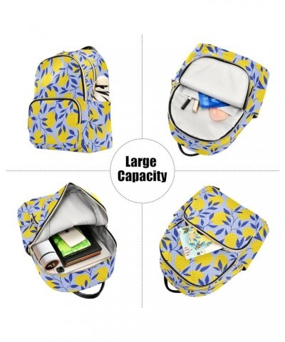 Lemons Backpack Purse for Women Fashion Small Mini Backpack Daypacks Purse with Zipper Weekend Bag,M Small $14.70 Backpacks