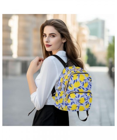 Lemons Backpack Purse for Women Fashion Small Mini Backpack Daypacks Purse with Zipper Weekend Bag,M Small $14.70 Backpacks