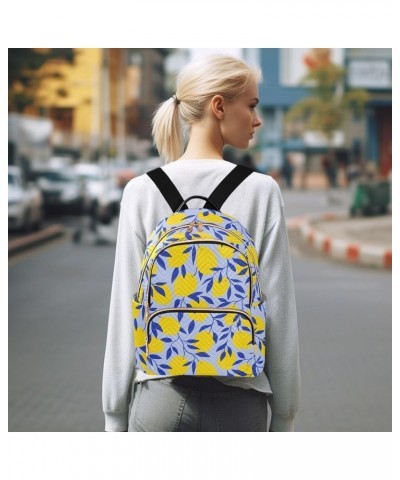 Lemons Backpack Purse for Women Fashion Small Mini Backpack Daypacks Purse with Zipper Weekend Bag,M Small $14.70 Backpacks