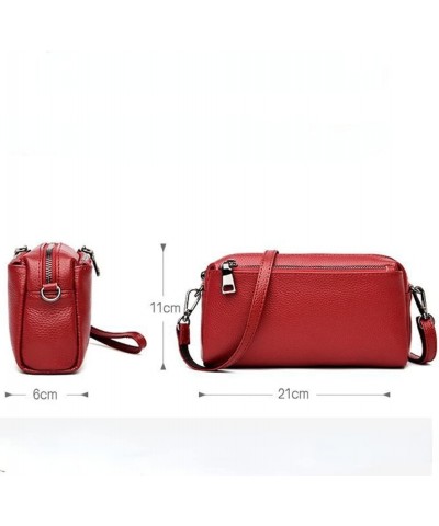 Genuine Leather Crossbody Bag for Women Small Size Handbag Mobile Phone Cluch Pouch Orange $20.15 Totes