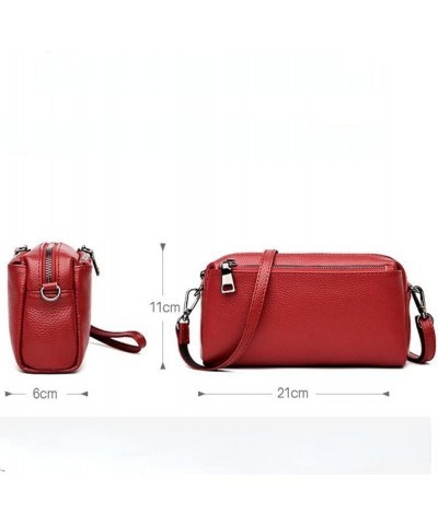 Genuine Leather Crossbody Bag for Women Small Size Handbag Mobile Phone Cluch Pouch Orange $20.15 Totes