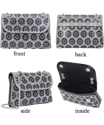 Shoulder Bags Crossbody Bag Purses Handbags Crystals Rhinestone Evening Bag for Women Clutch Purse with Chain Black $14.99 Ev...