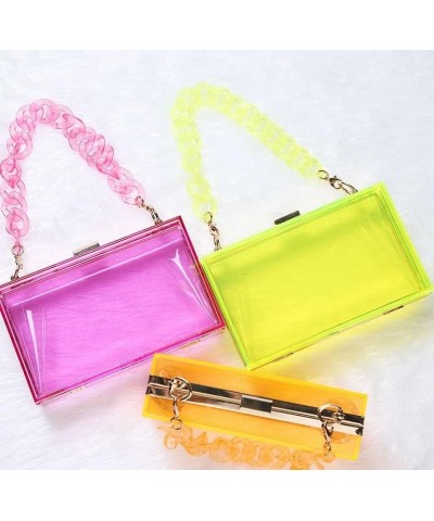 Women's Clear Bag Clutch Bag Crossbody Retro Bag Chic Handbag Shoulder Bag Solid Color Acrylic Purse Acrylic Black $10.58 Sho...