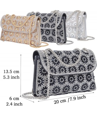 Shoulder Bags Crossbody Bag Purses Handbags Crystals Rhinestone Evening Bag for Women Clutch Purse with Chain Black $14.99 Ev...