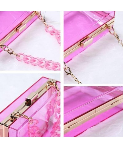 Women's Clear Bag Clutch Bag Crossbody Retro Bag Chic Handbag Shoulder Bag Solid Color Acrylic Purse Acrylic Black $10.58 Sho...