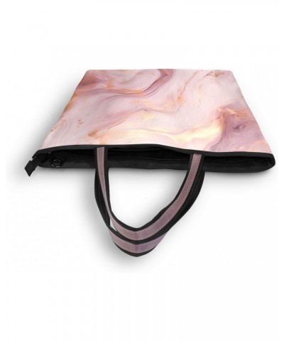 Abstract Marble Pink Tote Bag for Women Casual Shoulder Bag Women Hobo Bag Top Handle Handbag for Shopping Travel Work $9.66 ...