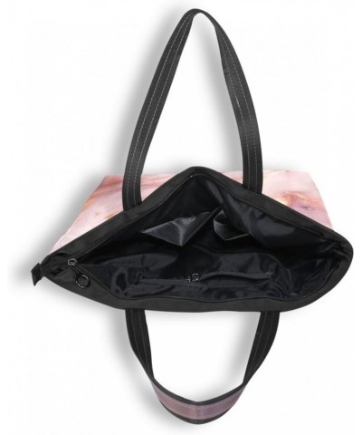 Abstract Marble Pink Tote Bag for Women Casual Shoulder Bag Women Hobo Bag Top Handle Handbag for Shopping Travel Work $9.66 ...