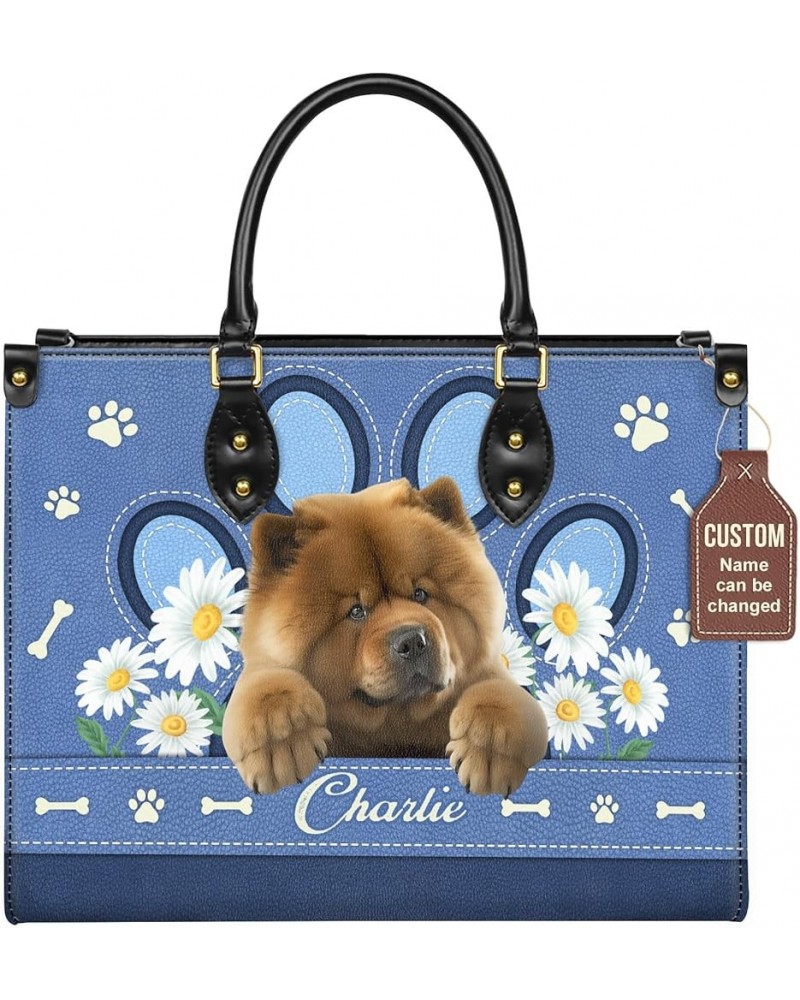 Personalized Chow Chow Dog Handbags, Custom Name Dog Leather Bags, Purses, Shoulder Bag, Gift For Dog Mom Dog Lover Style 8 $...