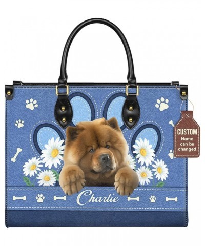 Personalized Chow Chow Dog Handbags, Custom Name Dog Leather Bags, Purses, Shoulder Bag, Gift For Dog Mom Dog Lover Style 8 $...