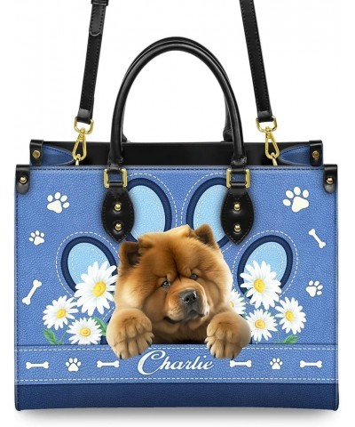 Personalized Chow Chow Dog Handbags, Custom Name Dog Leather Bags, Purses, Shoulder Bag, Gift For Dog Mom Dog Lover Style 8 $...