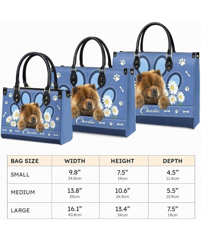 Personalized Chow Chow Dog Handbags, Custom Name Dog Leather Bags, Purses, Shoulder Bag, Gift For Dog Mom Dog Lover Style 8 $...