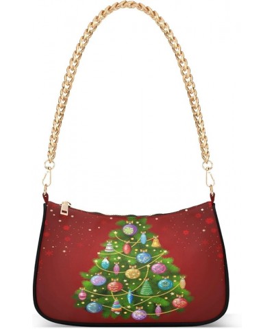 Christmas Snowflakes Winter Cute Little Purse Hobo Fashion Bag Womens Designer Handbag Chain Cute Shoulder Bags Christmas Tre...