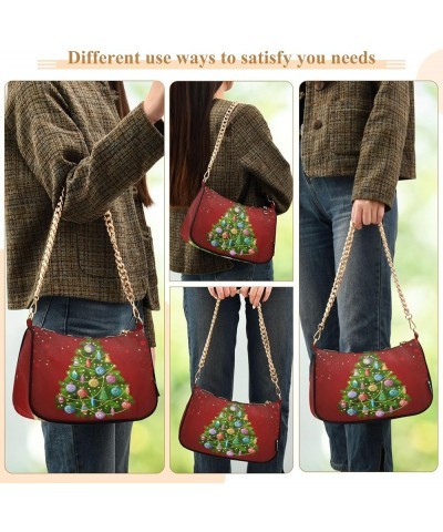 Christmas Snowflakes Winter Cute Little Purse Hobo Fashion Bag Womens Designer Handbag Chain Cute Shoulder Bags Christmas Tre...