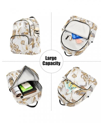 Travel Backpack Purse for Women Fashion Anti-theft Work Casual Gold Rose Daypack Shoulder Bag Medium Size Medium $17.76 Backp...