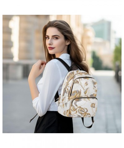 Travel Backpack Purse for Women Fashion Anti-theft Work Casual Gold Rose Daypack Shoulder Bag Medium Size Medium $17.76 Backp...