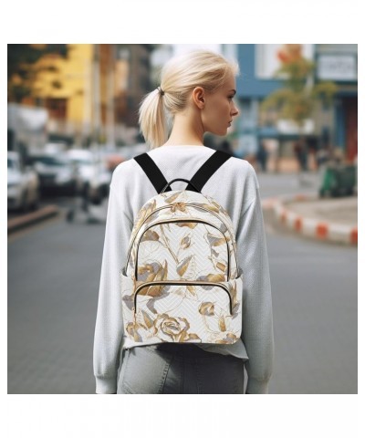 Travel Backpack Purse for Women Fashion Anti-theft Work Casual Gold Rose Daypack Shoulder Bag Medium Size Medium $17.76 Backp...