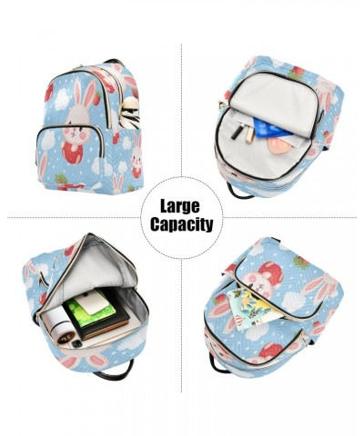 Strawberry Rabbit Women Backpack Purse Travel Daypack Shoulder Bag $19.24 Backpacks